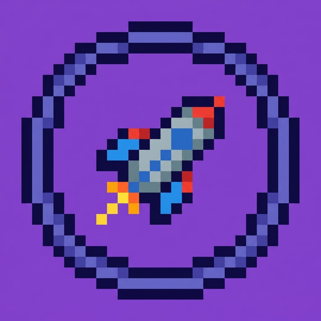 Pixel art rocket avatar